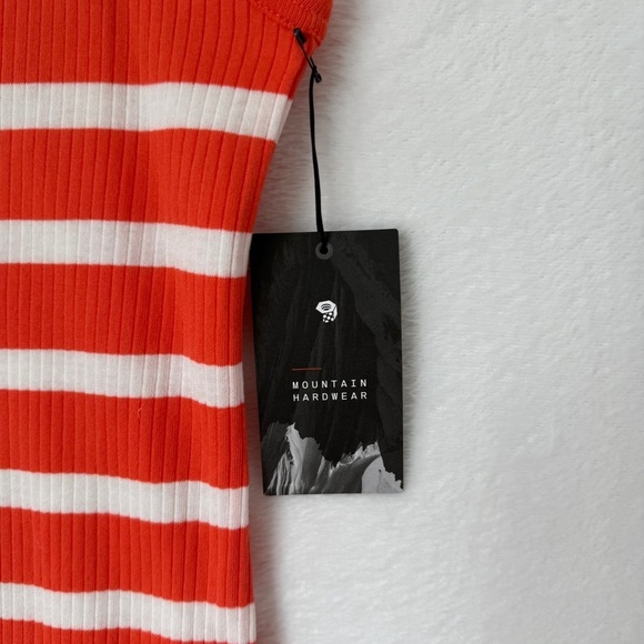 Mountain Hardwear Tank Dress Lookout Orange Coral Striped Dress Size Small NWT - Picture 10 of 10